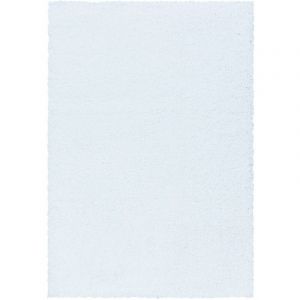 Image de Sydney - Tapis Uni Poils Longs Doux pour Salon, Chambre, Couloir (Blanc - 160x230cm)