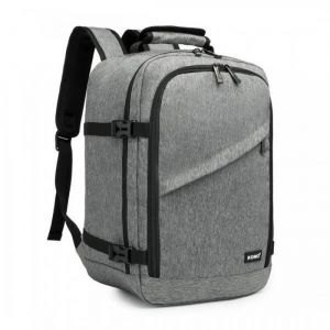 Kono Sac de Voyage 40x20x25cm Sac à dos Ryanair Bagage à Main 20L pour Sous Siège Avion pour Femme Homme, Gris