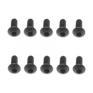 Axial AX31280 M2.6x6mm Hex Socket Button Black (10)