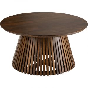 J-Line Table Basse Design en Bois Vincent 90cm Marron