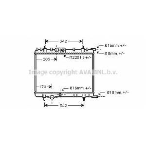 Ava Quality Cooling Radiateur PEUGEOT 206, PEUGEOT 307, PEUGEOT 206+ (247PE2300)