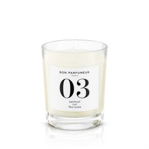 Bougie Patchouli Cuir F&egrave;ve Tonka