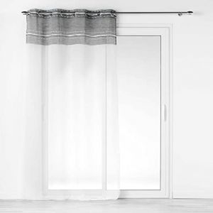 Douceur d'intérieur, Voilage à Oeillets (140 X 280 Cm) Aloria Top, Voile Sablé Finition Top Effe Lin Tissé