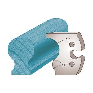 Diamwood Platinum Jeu de 2 fers profilés Ht. 50 x 5,5 mm main courante M229 pour porte-outils de toupie