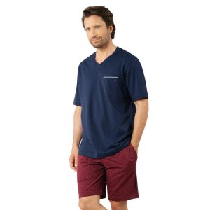 Eminence Pyjama court homme Business multicolore en coton