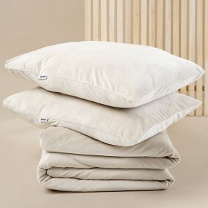 Enveloppe de couette - Silky Smooth - 140 x 220 cm + 60 x 70 cm - Natural dune - Silky smooth