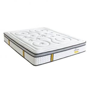 Jean Bellecour Matelas REINA 2.0 140x200 cm | Ressorts | Soutien Ferme 140 x 200 cm Blanc