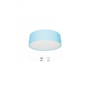 Plafonnier En Tissu Gemena 2xe27 Bleu Clair
