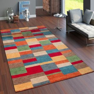 Paco Home - Tapis Salon Chambre Adulte Poils Ras Motif Ethnique Geometrique Tissé a La Main 240x340 cm, Multicolore