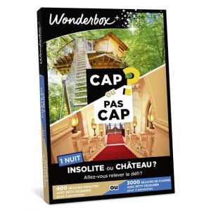 Wonderbox Coffret cadeau - Cap ou pas Cap - Insolite ou ch&acirc;teau ? - 1 nuit pour 2