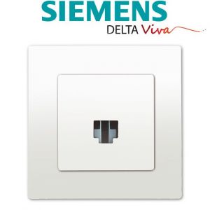 Image de Siemens Prise RJ45 Blanc Delta Viva + Plaque Blanc