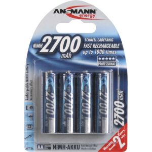 Ansmann Batterie rechargeable NiMh 4x AA 2700mAh LR06