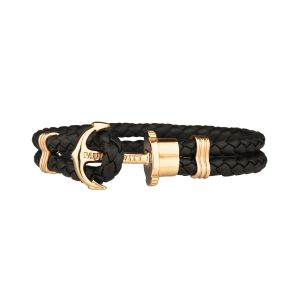 Paul Hewitt Bracelet Ancre PHREP IP Doré Noir pour Femmes et Hommes PH-PH-L-G-B-XL