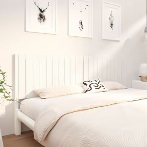 VidaXL Tête de lit Blanc 205,5x4x100 cm Bois massif de pin 818891