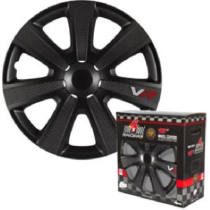 Image de Carbon Look 4Racing - 4 enjoliveurs 14 pouces