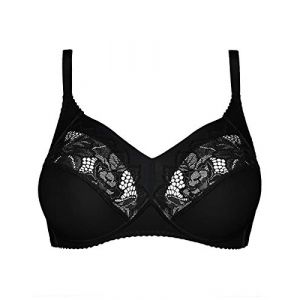 Sans Complexe Coton D'Arum Soutien Gorge Classique Sans Armature, Noir (Noir), 110E (Taille Fabricant: 95/110E)