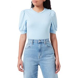 Vero Moda Vmkerry VMA Noos Haut col Rond 2/4 T-Shirt, Blue Bell, M Femme