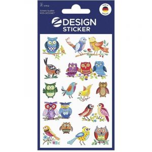 Avery Zweckform - Sticker 57513 V&ouml;gel/Eule 2 Bogen