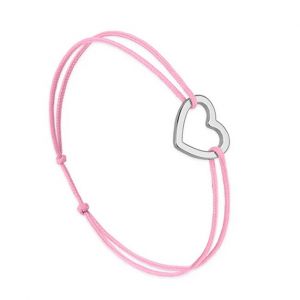 Bracelet enfant plaqué argent avec cordon Le Vent à la Française