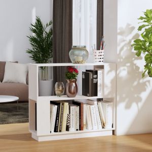 VidaXL Bibliothèque/Séparateur de pièce Blanc 80x25x70 cm Pin solide