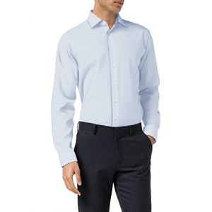 Image de Seidensticker Homme Chemise d'affaire Seidensticker Homme Business Hemd Shaped Fit Bleu (HellBleu 11), 43