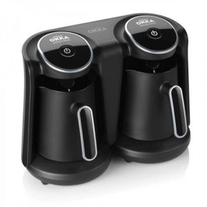 Arzum OK006-K OK006 OKKA Minio Duo Cafetière turque 8 tasses de café en une seule fois, en plastique, noir