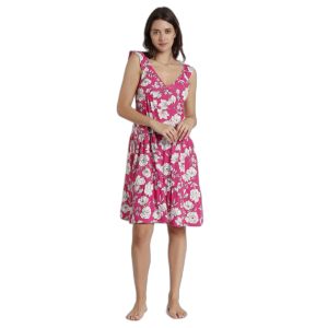 Admas pour femme. Robe sans manches Beach Flowers rose Admas