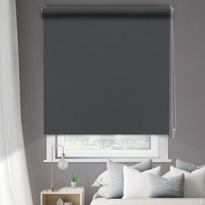 Madécostore Store enrouleur occultant uni h250cm - Gris anthracite - L214 x H250cm