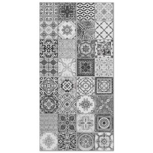 Tapis vinyle carreaux ciments nijar gris 100x140cm