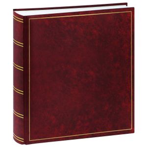 Image de Brepols Album photo traditionnel ELITE - 100 pages blanches + feuillets cristal - 600 photos - Couverture bordeaux 32,5x34cm