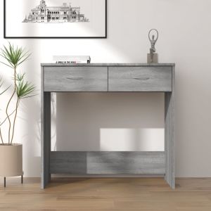 VidaXL Bureau Sonoma gris 80x40x75 cm Bois d'ing&eacute;nierie