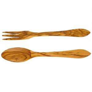 Jean Dubost Couverts à salade 2 pcs en bois d'olivier 25 cm