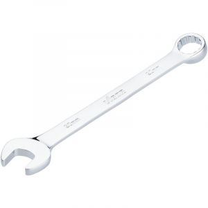 Vigor Clé mixte V7740-20, SW 20 mm, version longue, coudée à 15 °, 6 pans extérieurs et profil double hexagonal, chromé et poli