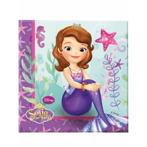20 serviettes en papier Princesse Sofia