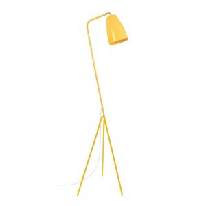 Image de Tosel Lampadaire liseuse acier jaune