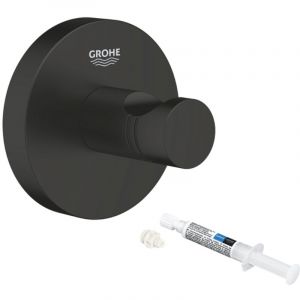 Grohe Patère murale Start noir mat + colle QuickGlue