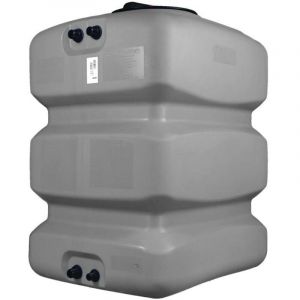 Cuve récupération eau de pluie 500L - Réservoir aérien compact Gris - Polyéthylène - ELBI CPN