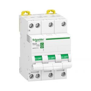 Schneider Electric Resi9 XP - disjoncteur modulaire - 3P+N - 10A - courbe C - peignable (R9PFC710)