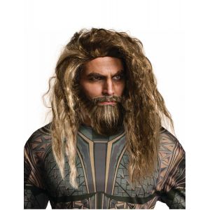 No Name Perruque et barbe Aquaman adulte Luxe