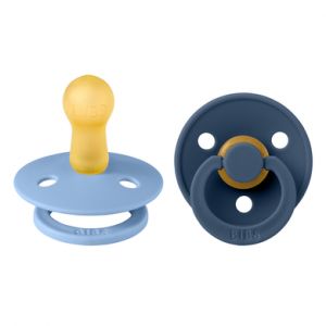 Bibs Sucettes Latex Couleur Set 6-18m 2 Unités