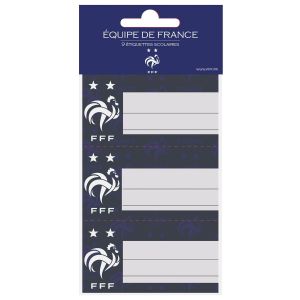 Fff 9 étiquettes Scolaires Collection Officielle Equipe de France de Football
