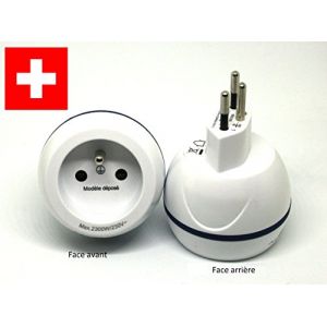 Adaptateur De Voyage France Vers Suisse Gamme Bulle BB0163 LTE Design Leach Travel Europe