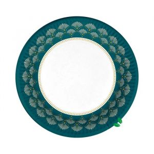 10 assiettes en carton 23 cm Eventail floral