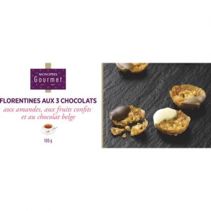 Monoprix gourmet Florentines aux 3 chocolats - Le paquet de 100 g