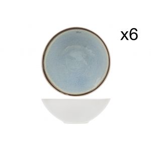 Image de Cosy & Trendy 6 Coupelles Fez bleu/blanc - D.14.5 cm
