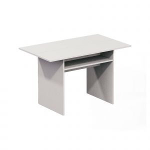 Table extensible Dgalles, Table à manger avec ouverture de livre, Console polyvalente extensible, Fabriqué en Italie, 120x70h75 cm, Blanc - Dmora
