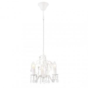 Lustre de cristal suspension cristal 40 watts métal et plastique blanc 03_0002812