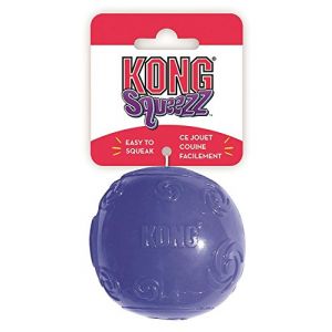 Kong Squeezz Balle Jouet Interactif pour Chien Taille L