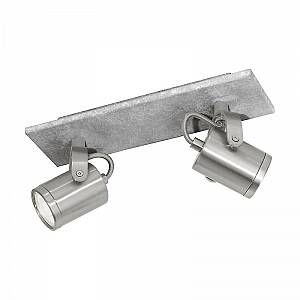Eglo Spot de plafond PRACETA LED Nickel mat, Gris, 2 lumières - Moderne - Intérieur - PRACETA