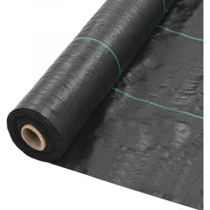 VidaXL Toile de paillage PP 2 x 100 m Noir
